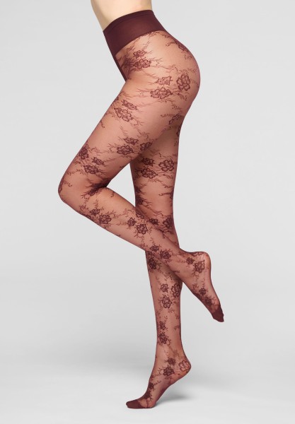 Oroblu - Elegante Strumpfhose in Spitzenoptik mit Blumenmuster