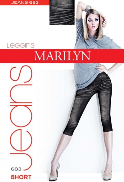 Marilyn Trendy Leggings in Jeansoptik, 3/4-Laenge, Jeans, 120 DEN