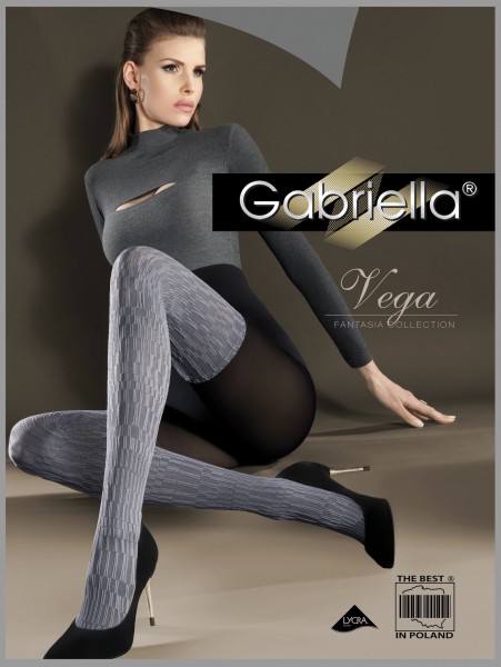 Gemusterte Strumpfhose in angesagtem Overknee-Look Vega von Gabriella