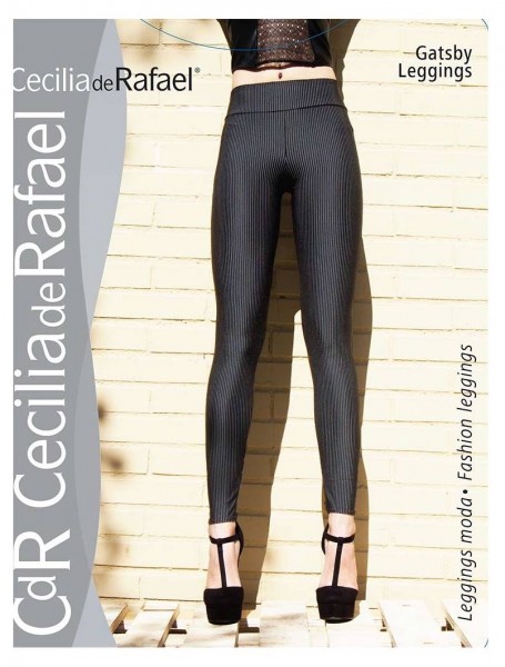 Cecilia de Rafael Gatsby - Klassisch elegante Leggings mit Nadelstreifen