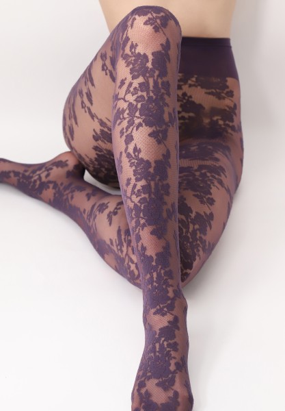 Oroblu - Elegante Tüll-Strumpfhose mit blumigem Spitzenmuster