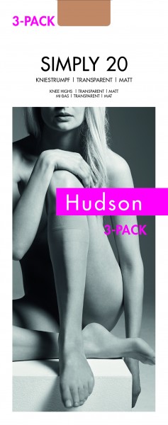 Hudson Simply 20 - Transparente, matte Kniestrümpfe - 3-pack!