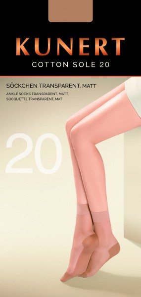 Kunert Cotton Sole 20 - Feinsöckchen mit Baumwoll-Sohle