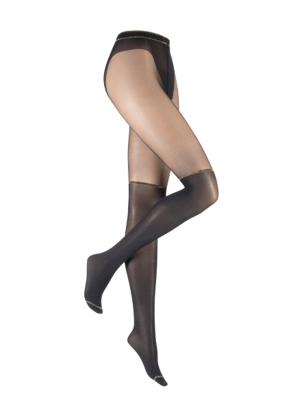 KUNERT - Elegante Strumpfhose mit Overknee-Optik und Lurex-Details