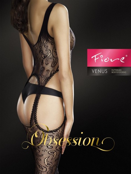 Fiore Netz-Bodystocking mit Muster