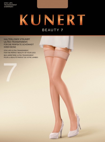 Kunert Beauty 7 - Ultraleichte halterlose Strümpfe im Nude-Look