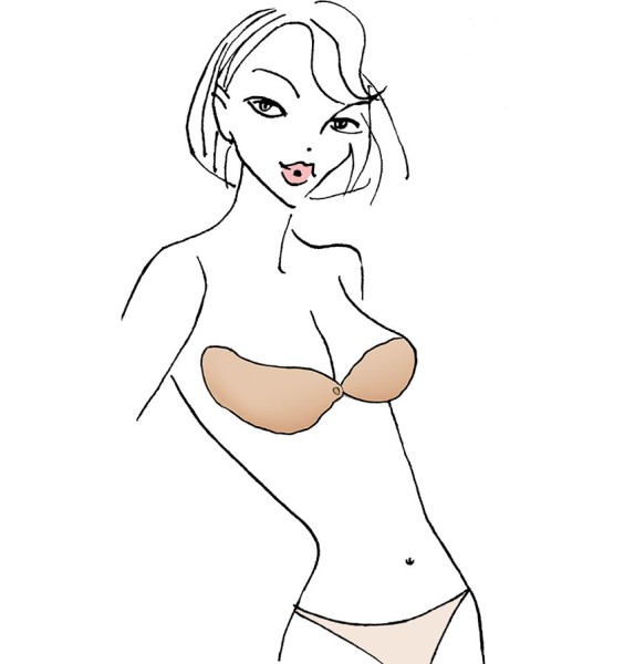 Braza WHISPER BRA Push-Up rückenfreier BH ohne Träger